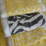 Baby Burp Cloth Set Yellow And Grey Print