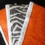 Baby Burp Cloth Set In Boutique Style Zebra And..