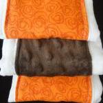 Baby Burp Cloth Set In Boutique Style Brown And..