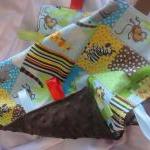 Jungle Lovey Minky Security Blanket Baby Cotton..