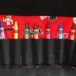 Red Husker Mini Crayon Keeper With 8 Crayons,..